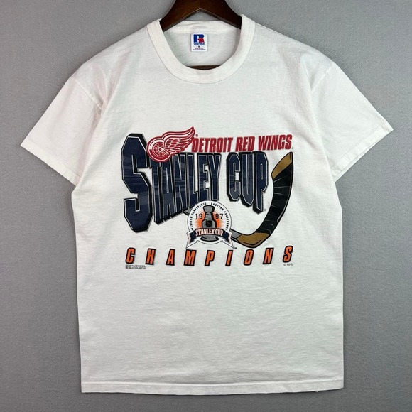 Other - Vintage Detroit Red Wings Stanley Cup 1997 Champions White Hockey Tee Shirt M